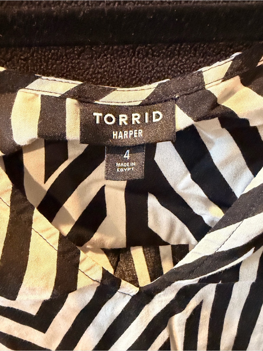 torrid Black and White Striped Harper Blouse